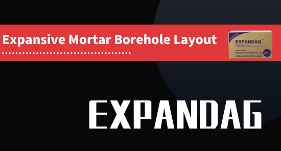 expansive mortar borehole layout